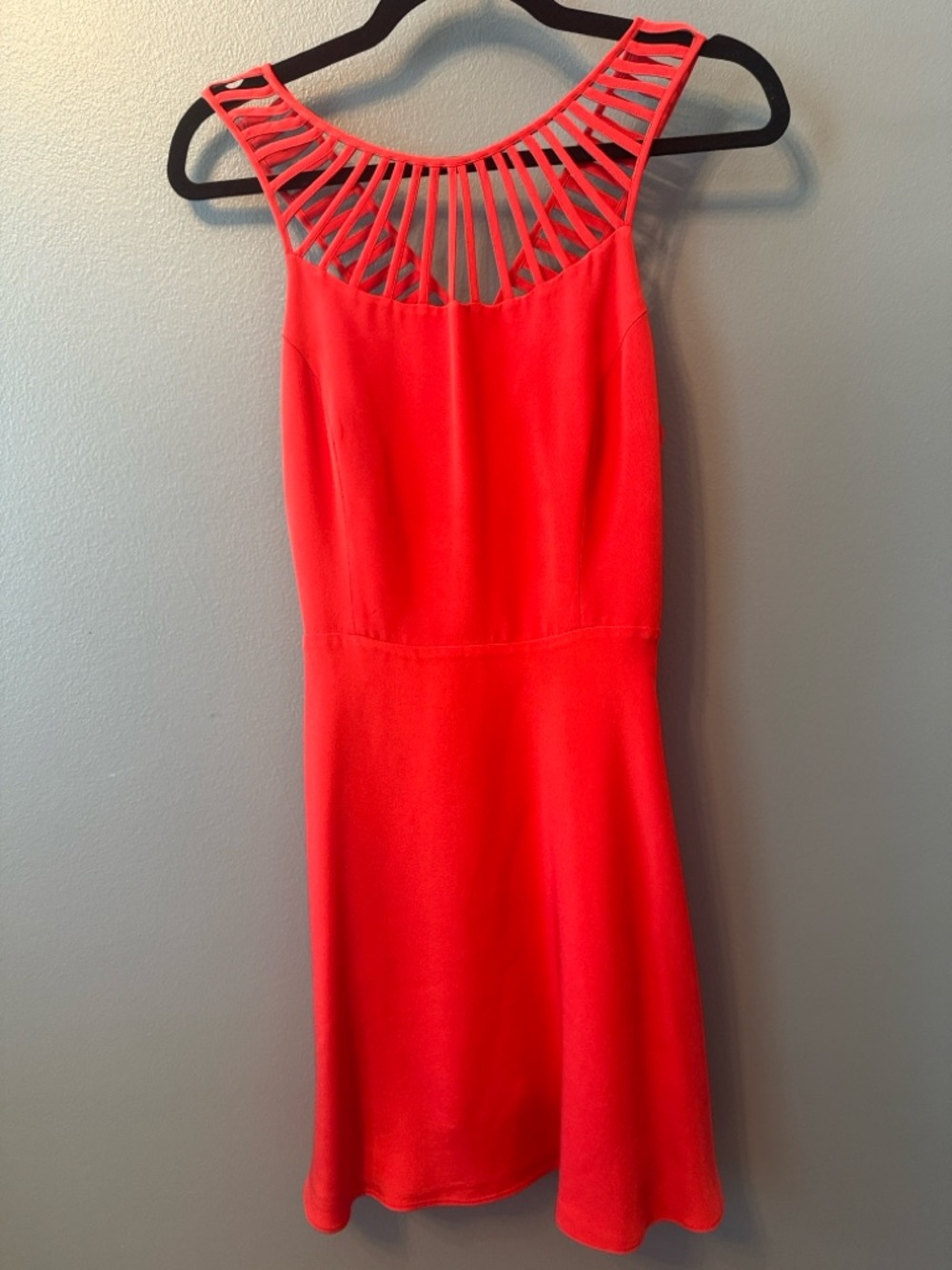 Parker 100% silk red mini dress, size small